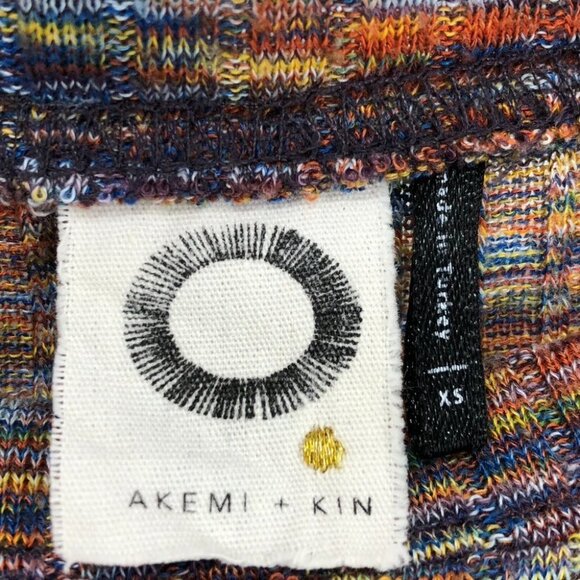 Anthropologie Akemi + Kim Zara Rainbow Space Dye Off Shoulder Bell Sleeve top XS - Picture 3 of 16